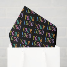 Black Custom Tissue Paper Business Logo Branded
