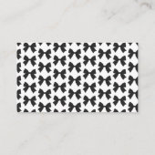 Black Cute Bow Bridal Shower Registry エンクロージャーカード (裏面)