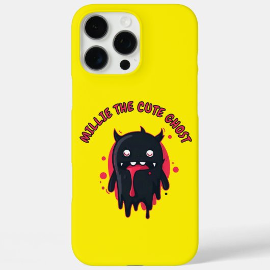 Black Cute Kawaii Ghost Case-Mate iPhoneケース (裏面)