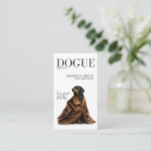 Black Dachshund Elegant Dogue Business Card 名刺 (スタンド正面)
