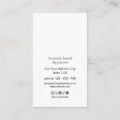 Black Dachshund Elegant Dogue Business Card 名刺 (裏面)