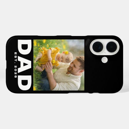 Black Dad Established Bold Photo Case-Mate iPhoneケース (裏面 (横))