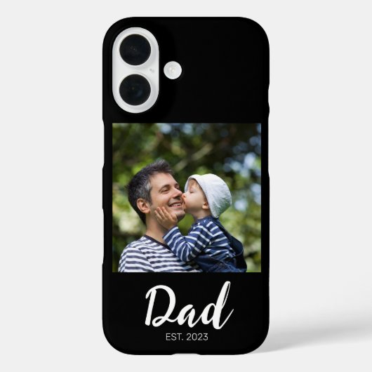 Black Dad Established Script Photo Case-Mate  iPhoneケース (裏面)