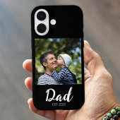 Black Dad Established Script Photo Case-Mate iPhoneケース