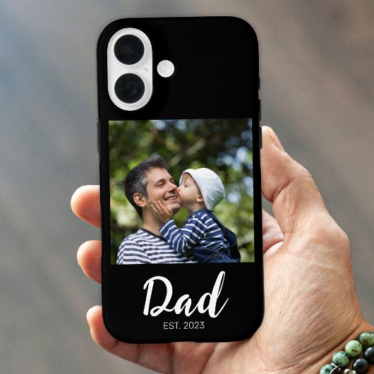 Black Dad Established Script Photo Case-Mate  iPhoneケース