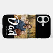 Black Dad Established Script Photo Case-Mate iPhoneケース (裏面 (横))