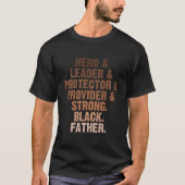 Black Dad Junenth Father'S Day Black African Ameri Tシャツ (正面)