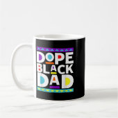 Black Dad New Dad Fathers Day Gift African America コーヒーマグカップ (左)
