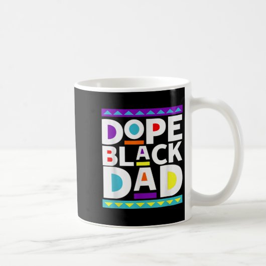 Black Dad New Dad Fathers Day Gift African America コーヒーマグカップ (右)