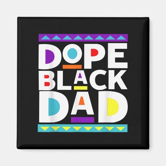 Black Dad New Dad Fathers Day Gift African America マグネット (正面)