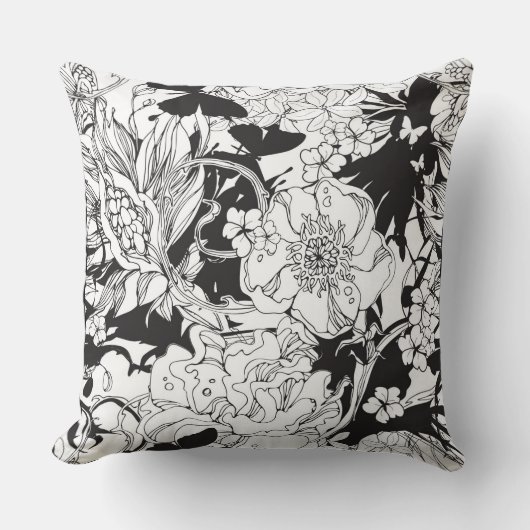 BLACK DAHLIA PILLOW クッション (正面)