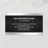 Black Damask Desktop pcコンピュータの修理技術者 名刺 (裏面)