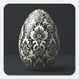 Black Damask Easter Egg スクエアシール