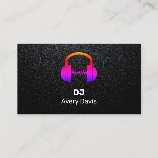 Black Deejay DJ Music Beat Professional 名刺 (正面)