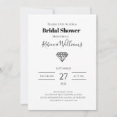 Black Diamond Bridal Shower Invitation 招待状 (正面)