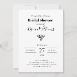 Black Diamond Bridal Shower Invitation 招待状