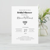 Black Diamond Bridal Shower Invitation 招待状 (スタンド正面)
