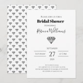 Black Diamond Bridal Shower Invitation 招待状 (正面/裏面)