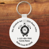 Black Diamond Sea Turtle Lost Family Home Address キーホルダー (正面)