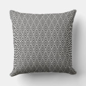 Black Diamonds Pattern Throw Pillow クッション (裏面)