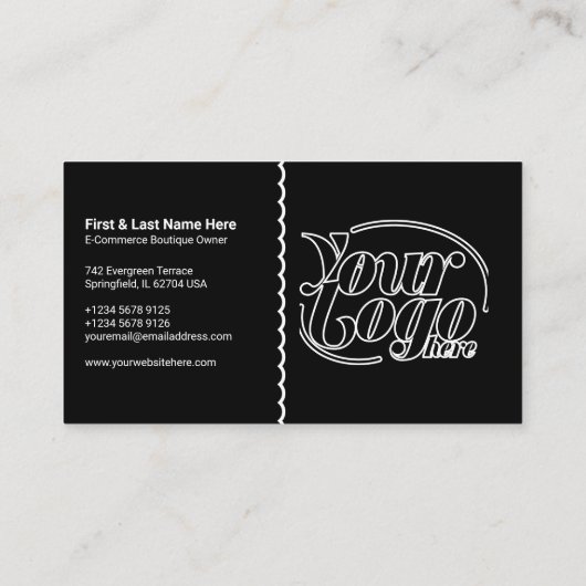 Black Discount Coupon QR Code Marketing 名刺 (裏面)