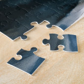 Black doberman watercolor portrait ジグソーパズル (側面)