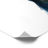 Black doberman watercolor portrait ポスター (角)