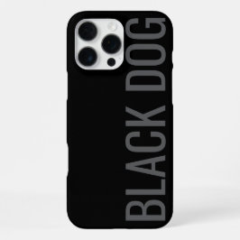 Black Dog - タイポグラフィケース iPhone 16 Pro Maxケース