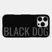 Black Dog - タイポグラフィケース iPhoneケース (裏面横)