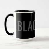 Black Dog - タイポグラフィマグ マグカップ (左)