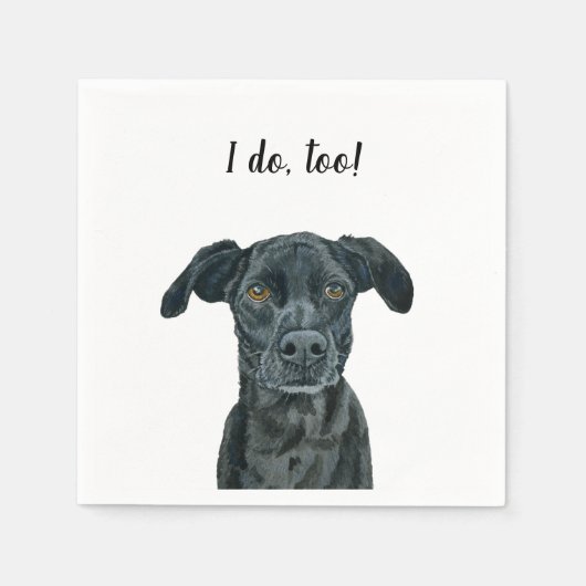 Black Dog Custom Cocktail Napkin スタンダードカクテルナプキン (正面)