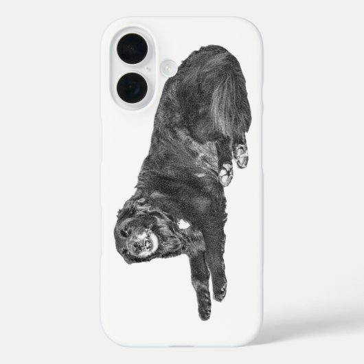 Black Dog Outline Case with Fall Flair Case-Mate iPhoneケース (裏面)