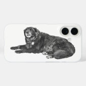 Black Dog Outline Case with Fall Flair Case-Mate iPhoneケース (裏面 (横))
