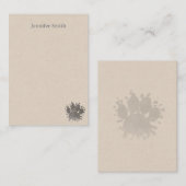 Black Dog Paw Watercolor Personalized Stationery  ノートカード (正面/裏面)
