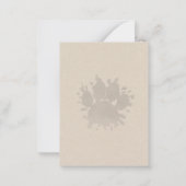 Black Dog Paw Watercolor Personalized Stationery  ノートカード (裏面)