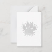 Black Dog Paw Watercolor Personalized Stationery ノートカード (裏面)