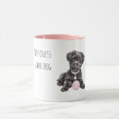 Black Dog Pink Ball マグカップ (中央)