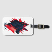 Black Dog with Red Accents ラゲッジタグ (正面横)