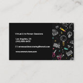 Black Doodle English Writing Tutor Modern  名刺 (裏面)