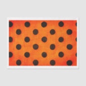 Black Dots on Orange Repeat Design DW2F Decoupage 薄葉紙 (正面)