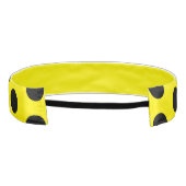 Black Dotted Stylish 1.5" Yellow  アスレチックヘッドバンド (裏面)