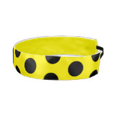 Black Dotted Stylish 1.5" Yellow  アスレチックヘッドバンド (右)
