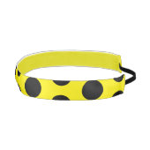 Black Dotted Stylish 1" Yellow アスレチックヘッドバンド (右)
