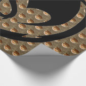 Black Dragon金ゴールドで光沢ラッピングページをインデント ラッピングペーパー (角)