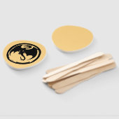 Black Dragon gold paddle hand fans ハンドファン (組立なし)