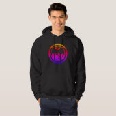Black Dragon neon men black hooded sweatshirt パーカ (正面フル)