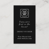 Black Drink Voucher Card | Custom Corporate 名刺 (正面)