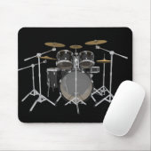 Black Drum Kit: Mousepad マウスパッド (マウス)