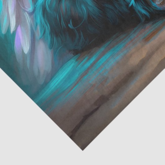  Black Easter Lamb Angel Decoupage 薄葉紙 (詳細)