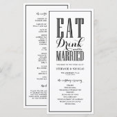 Black | Eat Drink and be Married ウェディングプログラム プログラム (正面/裏面)